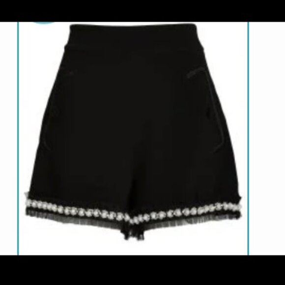 Alexis Excellent condition black short with pearl trim GORGEOUS - Picture 3 of 4